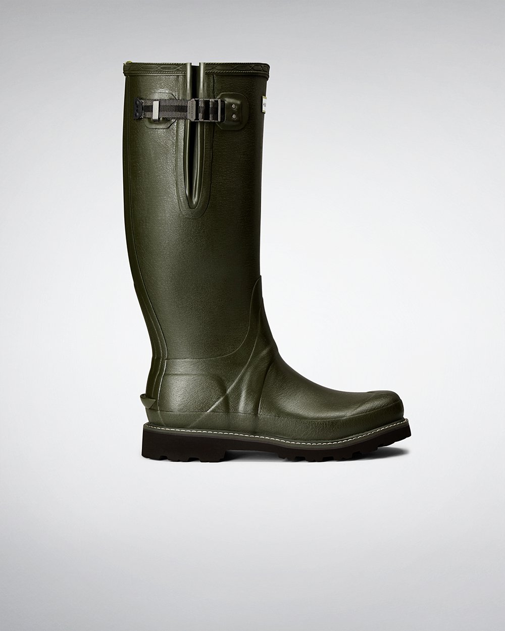 Galochas Altas Hunter Homem Verde Escuro Oliva - Balmoral Side Adjustable - 71SMNHWPL